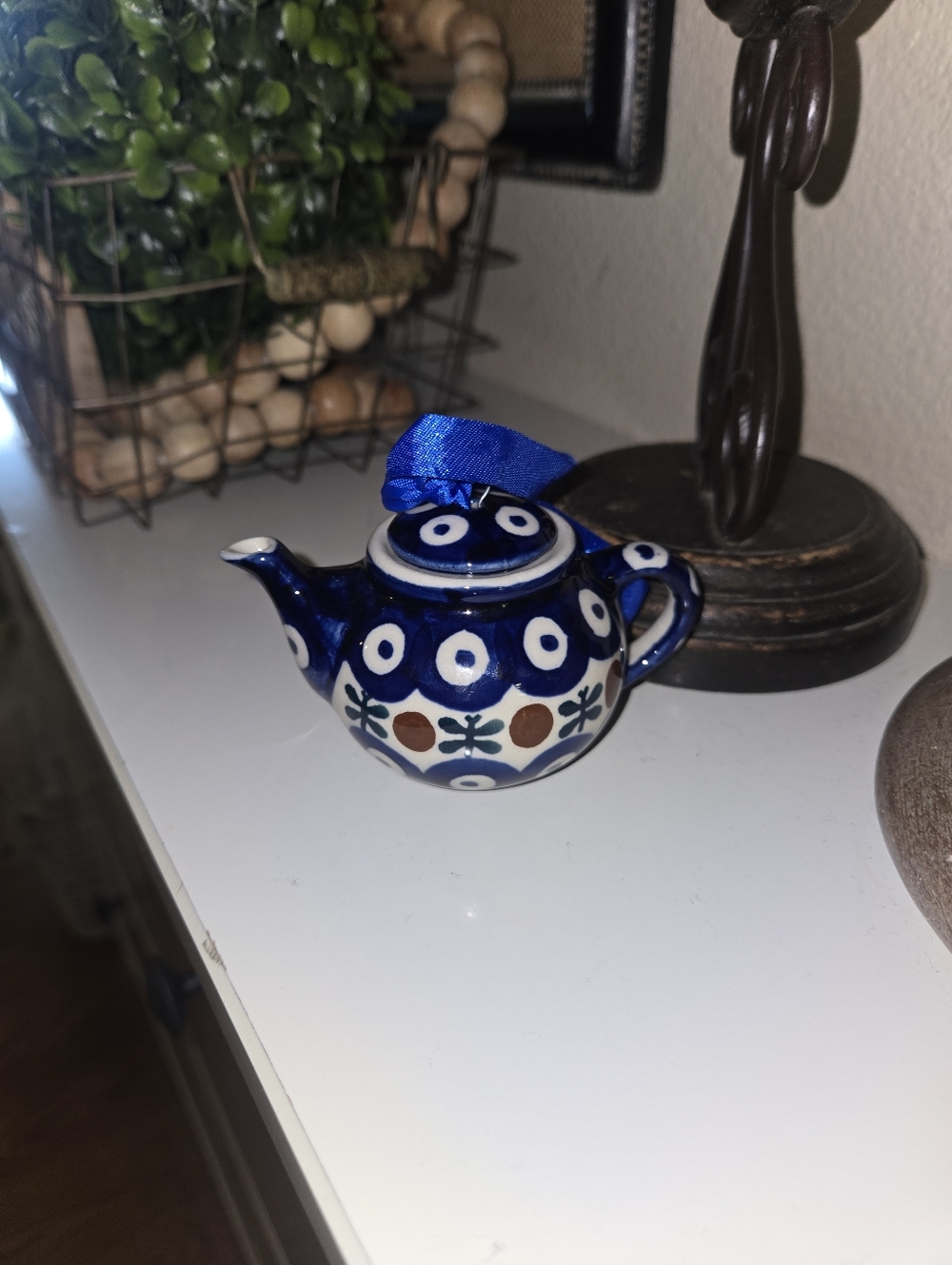 Polish Pottery Mini Teapot